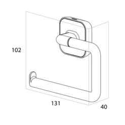 Tiger Carv Toiletrolhouder Zonder Klep Zwart -InterieurKunst Verkoopwinkel 123 16417