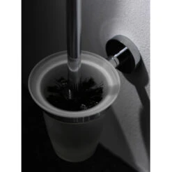 Haceka Toiletborstelhouder Kosmos Tec Hangend Chroom Met Matglazen Pot -InterieurKunst Verkoopwinkel 123 16433