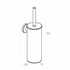 Marho Toiletborstelhouder Luxor Zwart -InterieurKunst Verkoopwinkel 123 16467