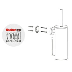 Marho Toiletborstelhouder Luxor Zwart -InterieurKunst Verkoopwinkel 123 16469