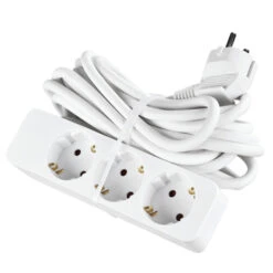 Handson Stekkerdoos 3-voudig Wit 5 Meter -InterieurKunst Verkoopwinkel 123 1659