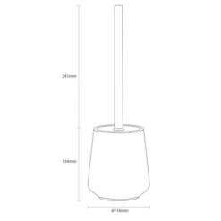 Sealskin Toiletborstelhouder Conical Porselein Zwart -InterieurKunst Verkoopwinkel 123 16594