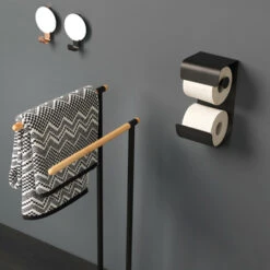 Sealskin WC-rolhouder Brix Metaal Zwart -InterieurKunst Verkoopwinkel 123 16603