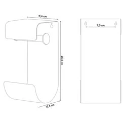 Sealskin WC-rolhouder Brix Metaal Zwart -InterieurKunst Verkoopwinkel 123 16607