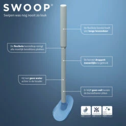 Tiger Toiletborstelhouder TESS Vrijstaand Met Swoop Borstel Wit/lichtgrijs -InterieurKunst Verkoopwinkel 123 16648