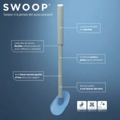 Tiger Toiletborstelhouder TESS Vrijstaand Met Swoop Borstel Wit/lichtgrijs -InterieurKunst Verkoopwinkel 123 16650