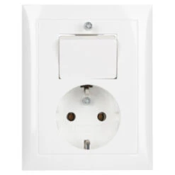 Berker S.1 Geaard Stopcontact Met Wisselschakelaar Wit
