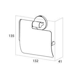 Tiger Wc-Rolhouder Met Klep Noon Zwart -InterieurKunst Verkoopwinkel 123 16676