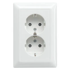 Busch-Jaeger Balance SI Dubbel Geaard Stopcontact Wit