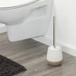 Sealskin Toiletborstel Met Houder Braid Wit -InterieurKunst Verkoopwinkel 123 16716