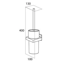Tiger Toiletborstelhouder Items Hangend Chroom -InterieurKunst Verkoopwinkel 123 16745
