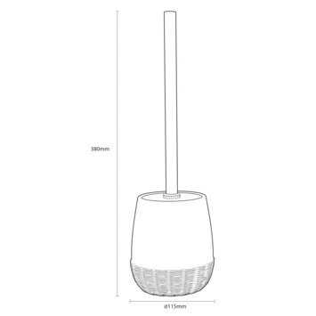 Sealskin Toiletborstelhouder Braid Zand 7 Sealskin Toiletborstelhouder Braid Zand - Afbeelding 7