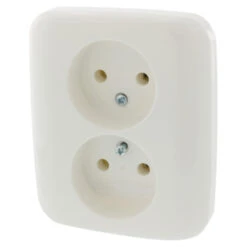 Busch-Jaeger Reflex SI Dubbel Stopcontact Wit -InterieurKunst Verkoopwinkel 123 1676