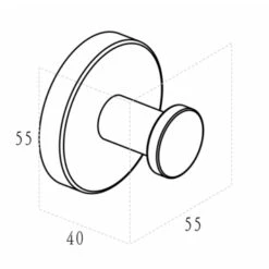 Marho Handdoekhaak Luxor Groot Brons Koper -InterieurKunst Verkoopwinkel 123 16775