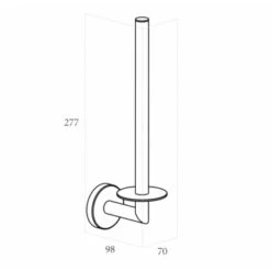 Marho Reserverolhouder Luxor Zwart -InterieurKunst Verkoopwinkel 123 16874