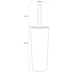 Sealskin Pierra Toiletborstelhouder Grijs -InterieurKunst Verkoopwinkel 123 16881
