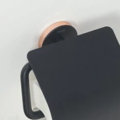 Tiger Toiletrolhouder Urban Zwart Met Klep -InterieurKunst Verkoopwinkel 123 16909