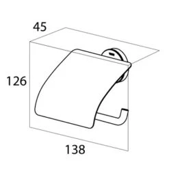 Tiger Toiletrolhouder Urban Zwart Met Klep -InterieurKunst Verkoopwinkel 123 16912