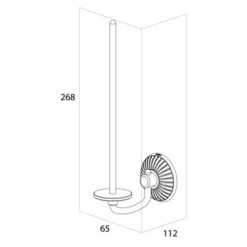 Tiger Reserverolhouder Ivy Chroom/wit Hangend -InterieurKunst Verkoopwinkel 123 16962