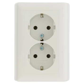 Gira ST55 Inbouw Dubbel Geaard Stopcontact Wit 1 Gira ST55 Inbouw Dubbel Geaard Stopcontact Wit