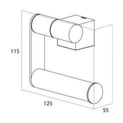Tiger Toiletrolhouder Nomad Zwart -InterieurKunst Verkoopwinkel 123 17030