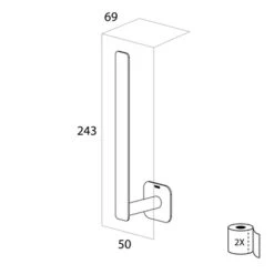 Tiger Reserverolhouder Colar Hangend RVS -InterieurKunst Verkoopwinkel 123 17040