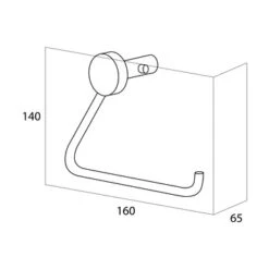Tiger Toiletrolhouder Sem Zwart -InterieurKunst Verkoopwinkel 123 17061