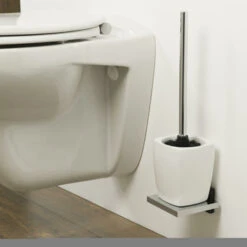 Tiger Toiletborstelhouder Zenna Hangend Chroom/Wengé -InterieurKunst Verkoopwinkel 123 17064