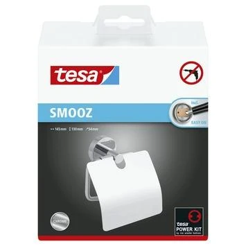 Tesa Toiletrolhouder Smooz Met Deksel 2 Tesa Toiletrolhouder Smooz Met Deksel - Afbeelding 2