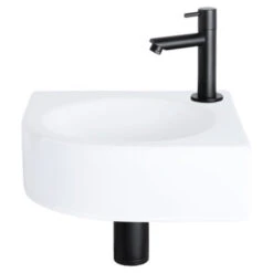 Differnz Cleo Hoekfontein Wit 30X30X10 Cm 8 Differnz Cleo Hoekfontein Wit 30X30X10 Cm -InterieurKunst Verkoopwinkel 123 17159