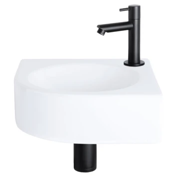 Differnz Cleo Hoekfontein Wit 30X30X10 Cm 3 Differnz Cleo Hoekfontein Wit 30X30X10 Cm - Afbeelding 3