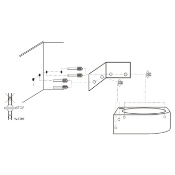 Differnz Cleo Hoekfontein Wit 30X30X10 Cm 6 Differnz Cleo Hoekfontein Wit 30X30X10 Cm - Afbeelding 6