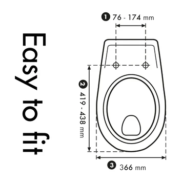 Cedo Shell Wc Bril Softclose Duroplast 3 Cedo Shell Wc Bril Softclose Duroplast - Afbeelding 3