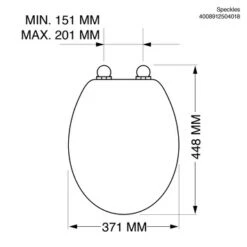 Tiger WC Bril Speckels Duroplast Zwart-wit -InterieurKunst Verkoopwinkel 123 17490