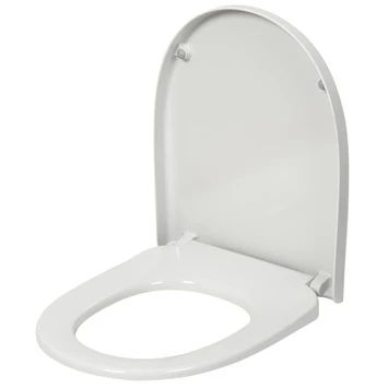 Pressalit D-vorm WC Bril Wit Kunststof Met Softclose 3 Pressalit D-vorm WC Bril Wit Kunststof Met Softclose - Afbeelding 3