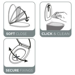 Tiger WC Bril Amadora Zwart Kunststof Met Softclose -InterieurKunst Verkoopwinkel 123 17603