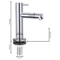 Differnz Fonteinkraan Recht Chroom 8 Differnz Fonteinkraan Recht Chroom -InterieurKunst Verkoopwinkel 123 17892