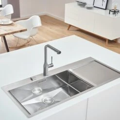 Grohe Colours Keukenkraan Essence New RVS Met Uittrekbare Mousseur -InterieurKunst Verkoopwinkel 123 17984