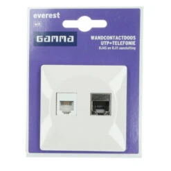 GAMMA Everest Stopcontact UTP En Telefonie Wit -InterieurKunst Verkoopwinkel 123 1800