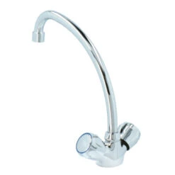 Handson Keukenkraan Thomas 2-knops Chroom Met Uitloop 235mm -InterieurKunst Verkoopwinkel 123 18117