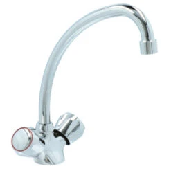 Handson Keukenkraan Thomas 2-knops Chroom Met Uitloop 235mm -InterieurKunst Verkoopwinkel 123 18121