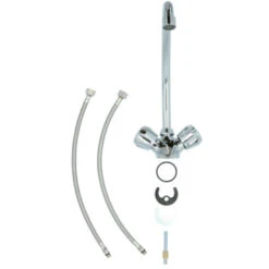 Handson Keukenkraan Thomas 2-knops Chroom Met Uitloop 235mm -InterieurKunst Verkoopwinkel 123 18125