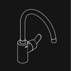 GROHE Keukenkraan Get Met Hendel En Hoge Uitloop Chroom -InterieurKunst Verkoopwinkel 123 18149