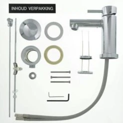 Tiger Wastafelkraan Boston Met Hendel En Waste Chroom 12 Tiger Wastafelkraan Boston Met Hendel En Waste Chroom -InterieurKunst Verkoopwinkel 123 18313