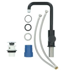 Absolut Wastafelkraan Haiti Met Hendel En Pop-up Afvoerplug Zwart -InterieurKunst Verkoopwinkel 123 18353