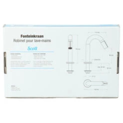 Atlantic Fonteinkraan Scott Met Draaiknop Chroom -InterieurKunst Verkoopwinkel 123 18366