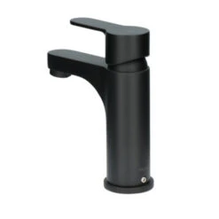 Atlantic Wastafelkraan Parker Met Hendel Zwart -InterieurKunst Verkoopwinkel 123 18381