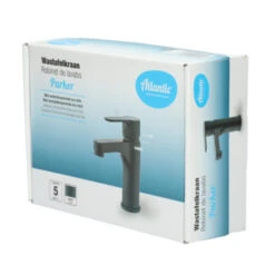 Atlantic Wastafelkraan Parker Met Hendel Zwart -InterieurKunst Verkoopwinkel 123 18390