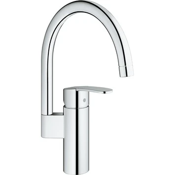 Grohe Keukenkraan Wave Cosmopolitan Met Hendel En C-uitloop Chroom 1 Grohe Keukenkraan Wave Cosmopolitan Met Hendel En C-uitloop Chroom