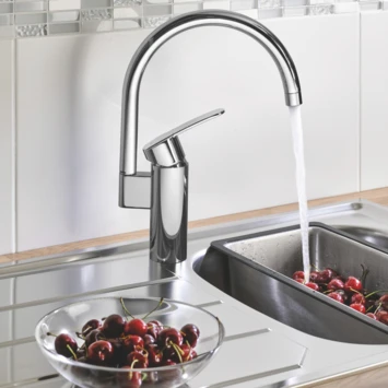 Grohe Keukenkraan Wave Cosmopolitan Met Hendel En C-uitloop Chroom 4 Grohe Keukenkraan Wave Cosmopolitan Met Hendel En C-uitloop Chroom - Afbeelding 4